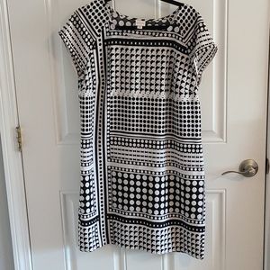 Black and White Geometric Dress
